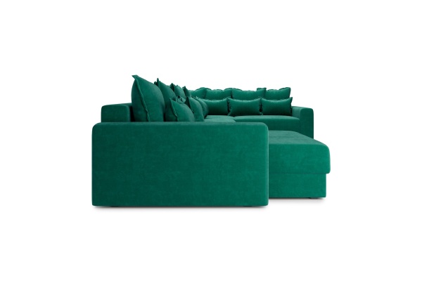Диван п-образный тик-так Омега изумрудный